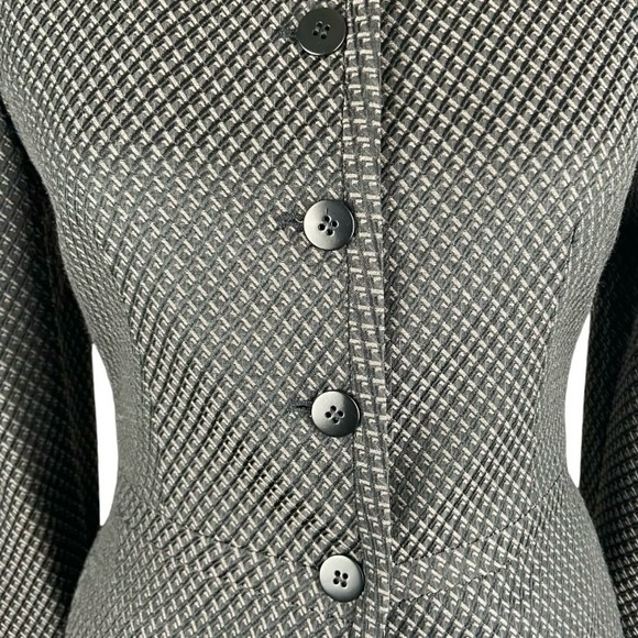 Armani Collezioni Wool Silk Blend Textured Fitted Blazer Sz 6 - Picture 3 of 14